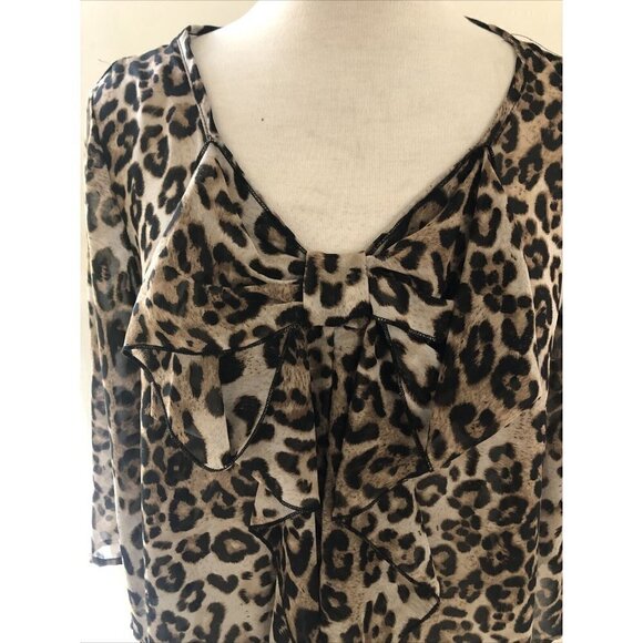 Moa Woman Ruffle Blouse Size  XL 100% Polyester - Picture 2 of 3